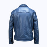 212 Galvino Jacket Cuir Bleu