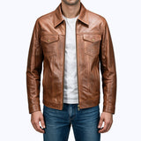 212 Galvino Jacket Cuir Camel