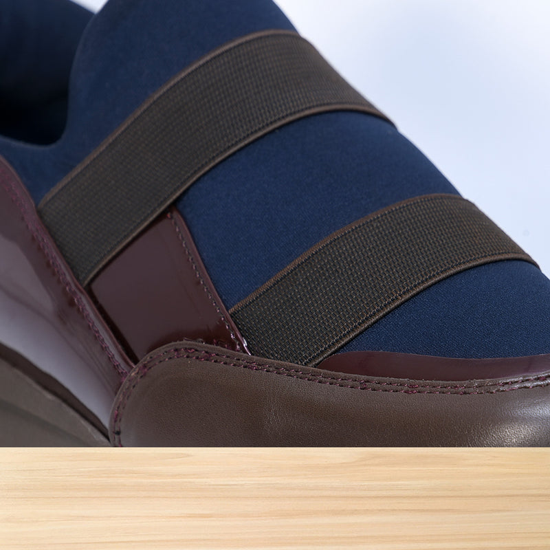 224F Prata Cuir Marron Bleu