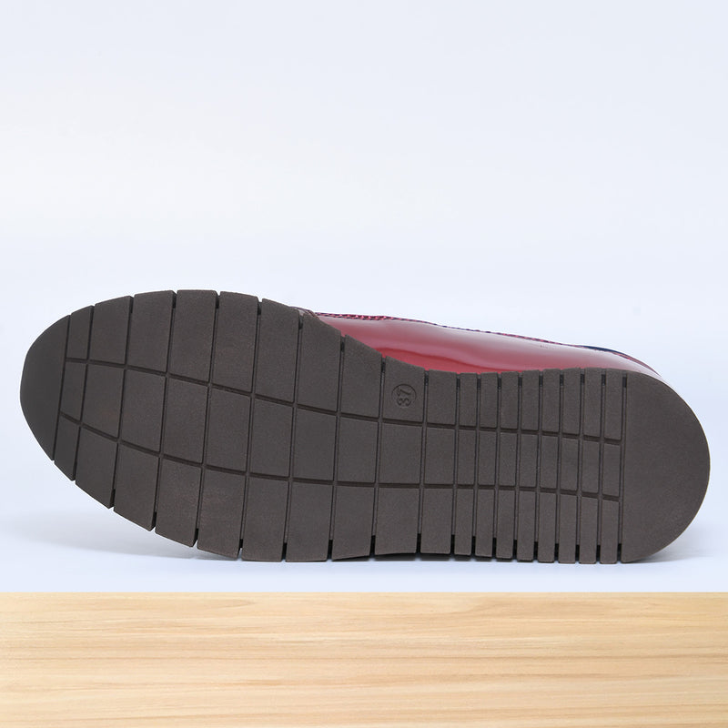 224F Prata Cuir Grenat Bleu