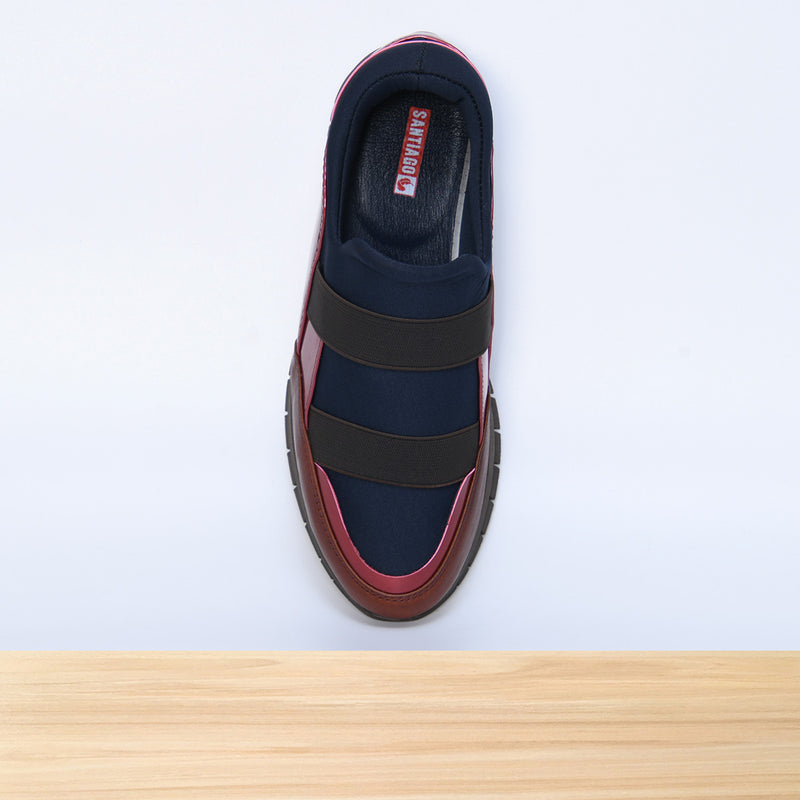 224F Prata Cuir Grenat Bleu