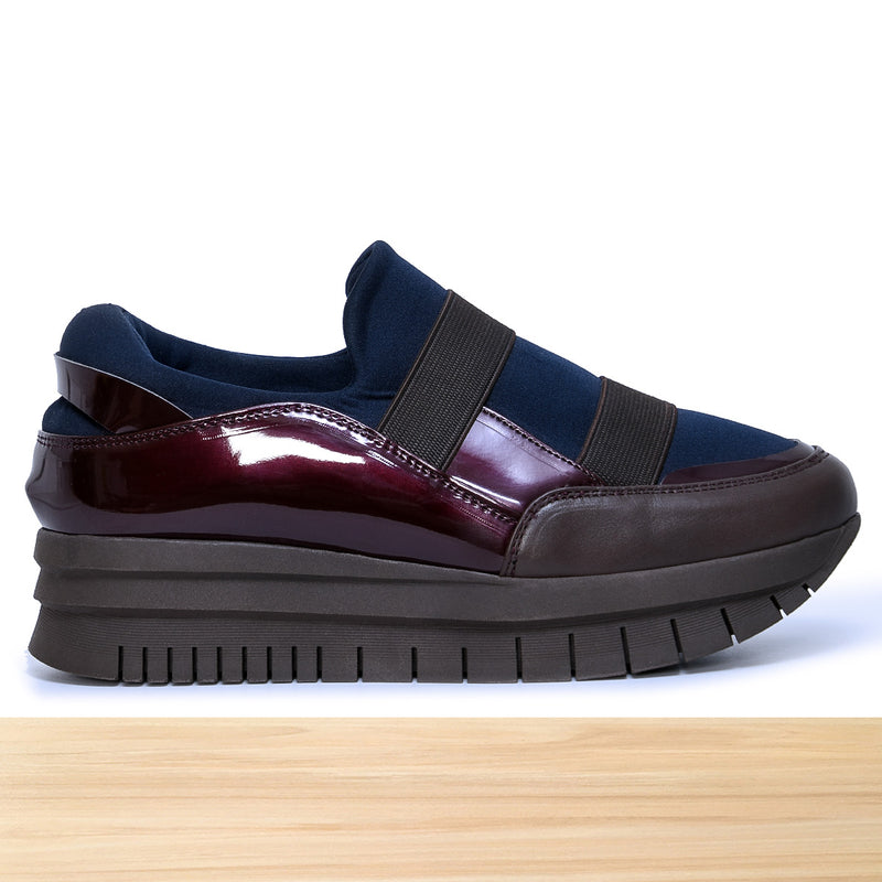 224F Prata Cuir Marron Bleu