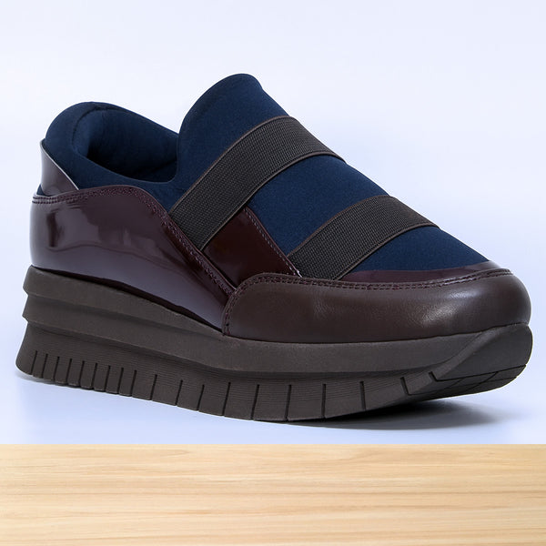 224F Prata Cuir Marron Bleu