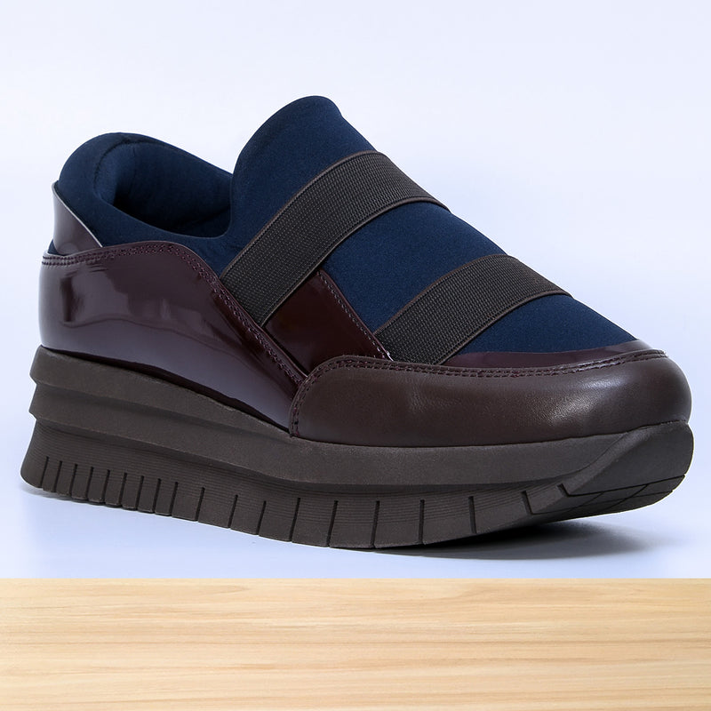 224F Prata Cuir Marron Bleu