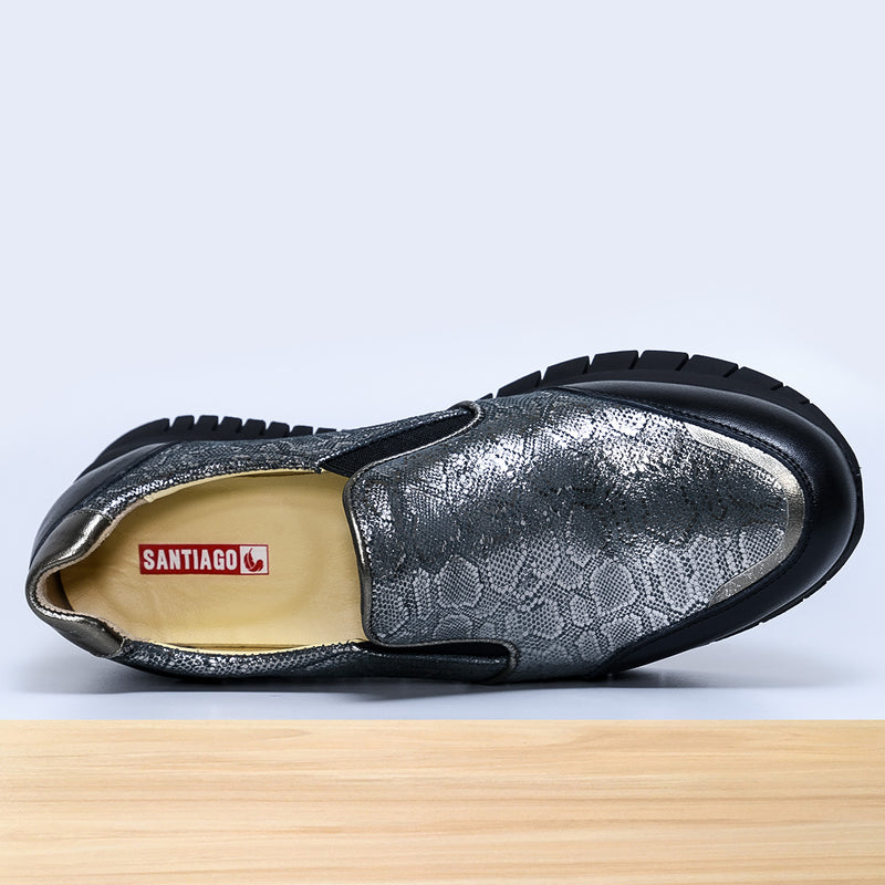 528F Prata en Cuir Argenté