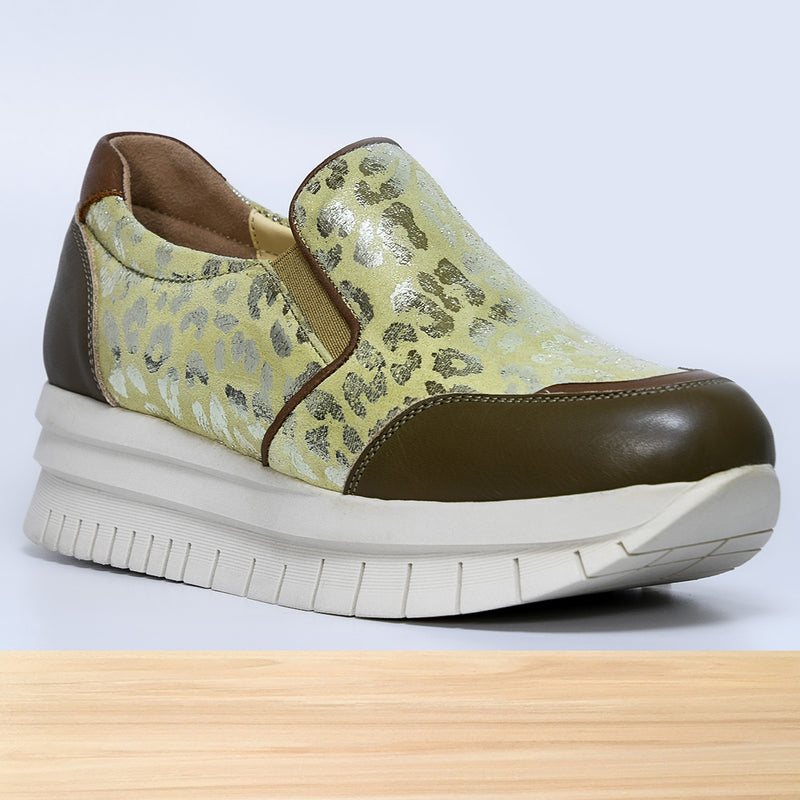 528F Prata en Cuir Kaki