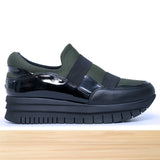 224F Prata Cuir Noir Vert