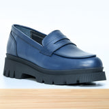 225F Rivla Cuir Bleu Marine