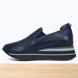 2551F Cressia Cuir Bleu Marine