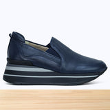 2551F Cressia Cuir Bleu Marine