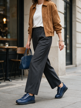 2683F Marjan Cuir Bleu Marine