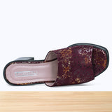 291F Corélia Cuir Bordeaux Brillant
