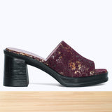 291F Corélia Cuir Bordeaux Brillant