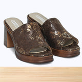 291F Corélia Cuir Marron Brillant