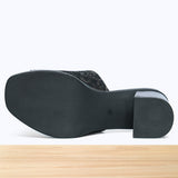 291F Corélia Cuir Noir Lézard