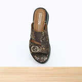 837F Selesta Cuir Marron Brillant