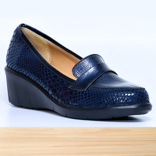 301F Liva Cuir Bleu