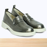 3036F Amani Cuir Gris Métalisé