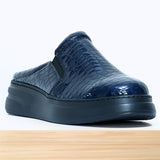 305F Nava Cuir Bleu Marine