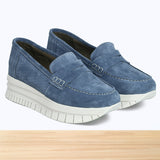 306F Lahn Cuir Daim Bleu