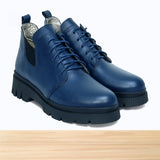 313F Zyva Cuir Bleu Marine