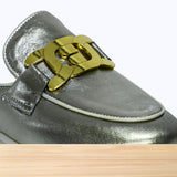 317F Amwaj Cuir Olive Métalisé