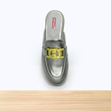 317F Amwaj Cuir Olive Métalisé