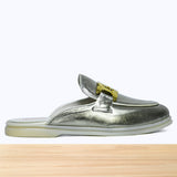 317F Amwaj Cuir Olive Métalisé