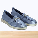 345F Gracelle Cuir Bleu Jean