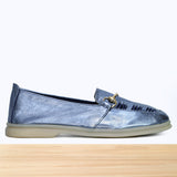 345F Gracelle Cuir Bleu Jean