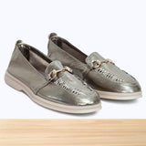 345F Gracelle Cuir Olive Métallisé