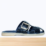 347F Noralya Cuir Bleu Nuit