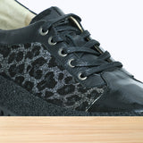 3491F Evano Cuir Noir Léopard