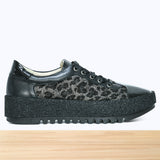 3491F Evano Cuir Noir Léopard