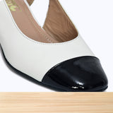 3538F Evelisse Cuir Blanc N