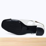 3538F Evelisse Cuir Blanc N