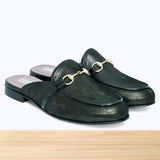 357F Tolna Cuir Noir Gris Métalisé