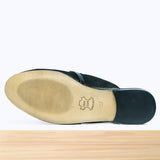 357F Tolna Cuir Noir Gris Métalisé