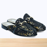 357F Tolna Cuir Noir Lézard