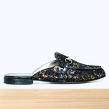 357F Tolna Cuir Noir Lézard