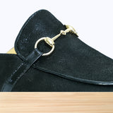 357F Tolna Cuir Noir Métalisé