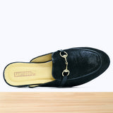 357F Tolna Cuir Noir Métalisé