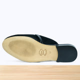 357F Tolna Cuir Noir Métalisé