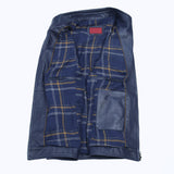 360 Zavik Gilet Cuir Bleu Marine