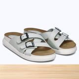 3613F Estellea Cuir Blanc Cassé
