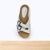 3613F Estellea Cuir Blanc Cassé