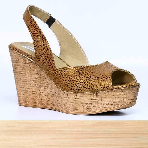 379F Elaya Cuir Camel Doré