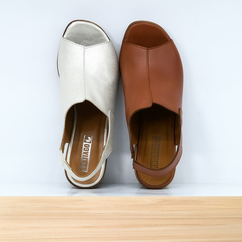 396F Mobella en Cuir Argenté