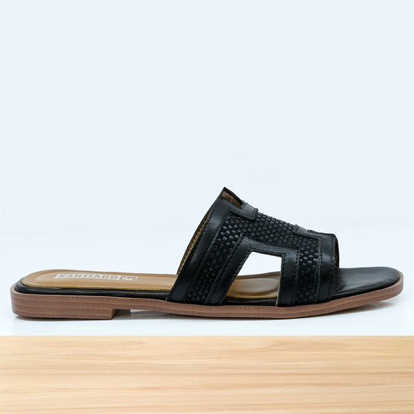 415f Orelle en Cuir Noir