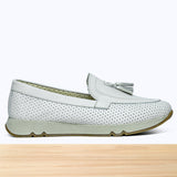 420F Melisa Cuir Blanc Cassé